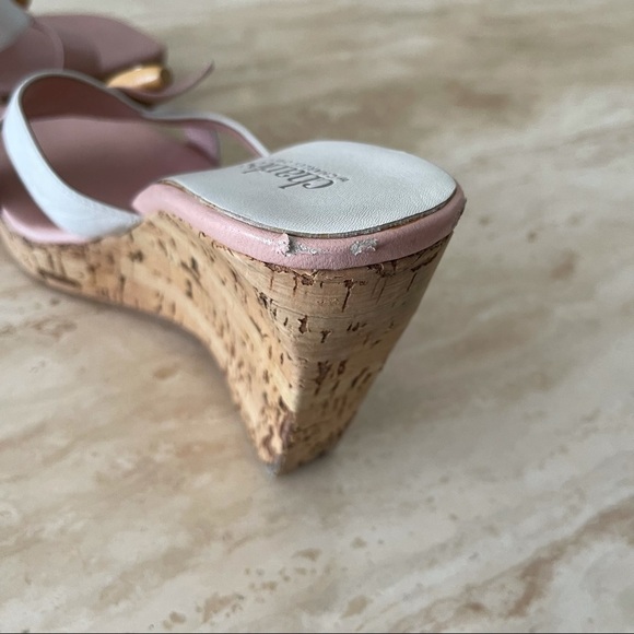 Y2K Charles By Charles David Pink Misty Cork Wedge‎ Sandal - Picture 11 of 11